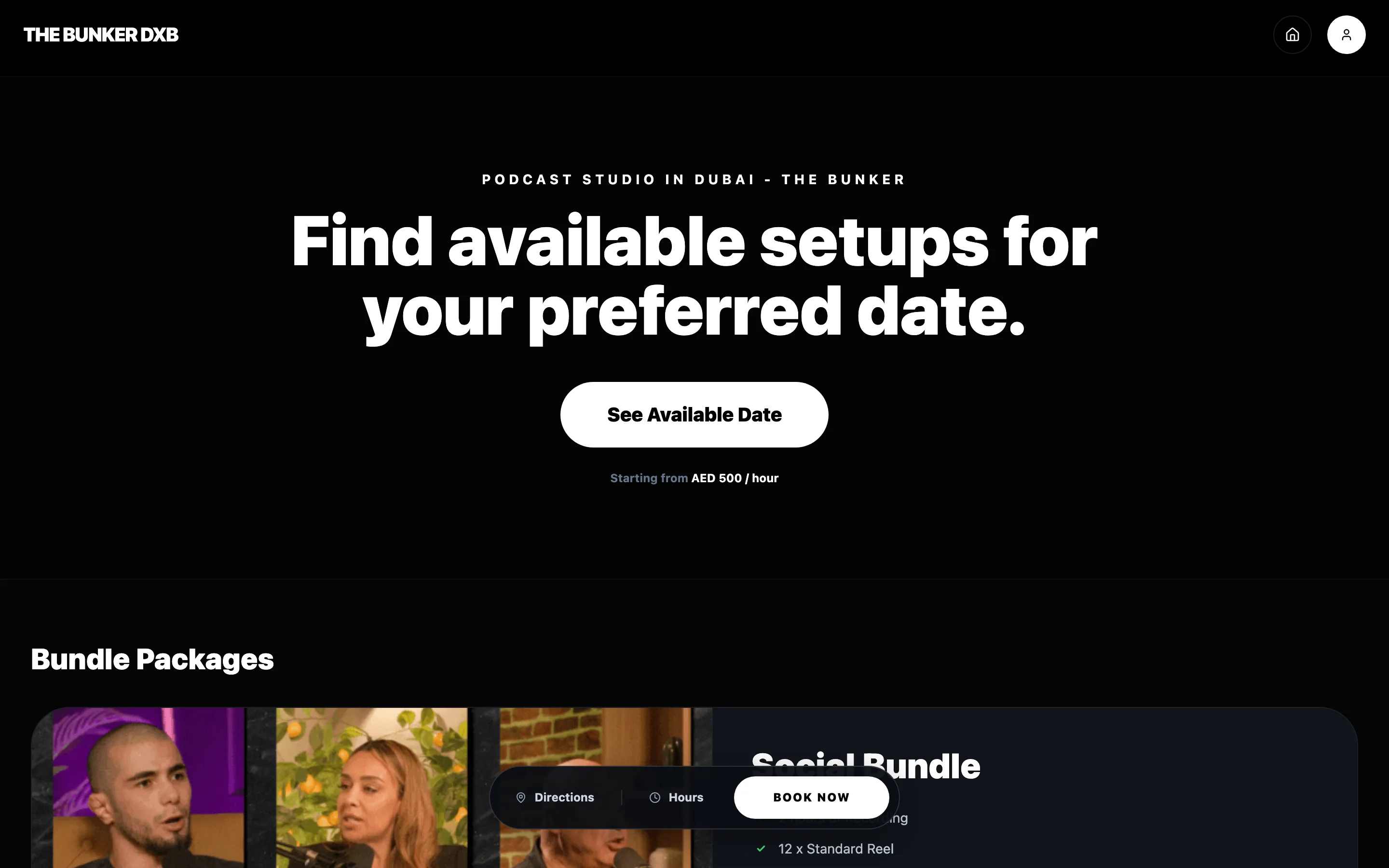 The Bunker DXB — Booking Platform